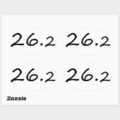 マラソン選手のエロ・ステッカー 楕円形シール (シート)