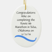 マラソン選手のオーナメント-男性 セラミックオーナメント (裏面)