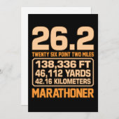 マラソン選手のハーフマラソンランニング走者の恋人のグラップ サンキューカード (正面/裏面)