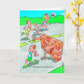 マラソン選手の幸運のカード – 壁を打たないで カード (黄色い花)