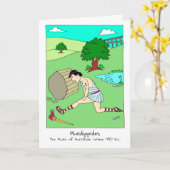 マラソン選手用おめでとうカード – フェイディピデス カード (黄色い花)