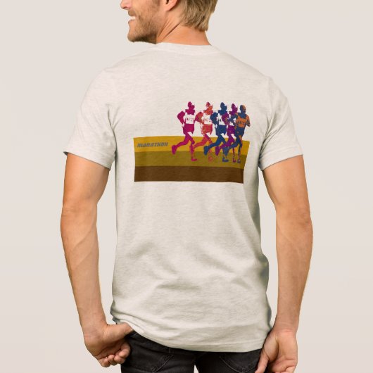 マラソン選手 トライブレンドTシャツ (裏面)