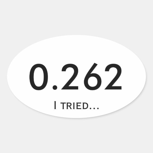 マラソン0.262 楕円形シール (正面)