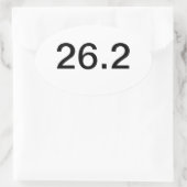 マラソン26.2バンバーステッカー 楕円形シール (バッグ)