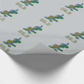 マラソン・タートルランナーinブルー ラッピングペーパー (角)