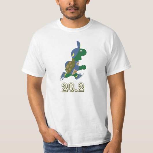 マラソン・タートルランナーinブルー tシャツ (正面)