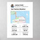 マラソン |ハーフマラソカスタムンのマップ最高のランナー ポスター (正面)