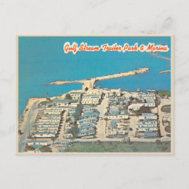 マラソン フロリダ キーズ ビンテージ トレーラー パーク ポストカード