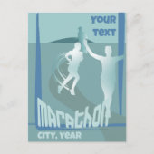 マラソン ランニング 挨拶 記念 ポストカード (正面)