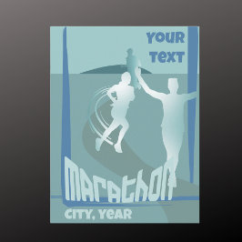 マラソン ランニング 挨拶 記念 ポストカード