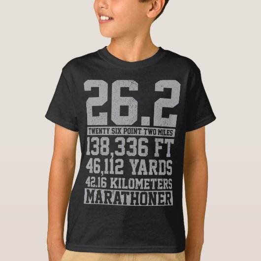 マラソン – 26.2マイルのランニングランナーギフト Tシャツ (正面)