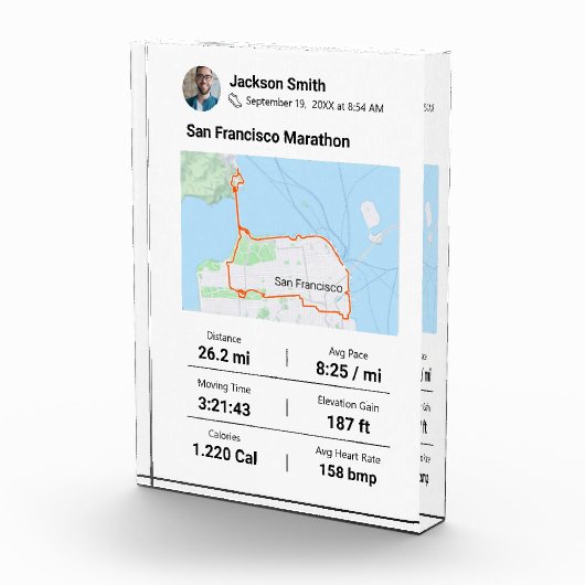 マラソン | Half 最高の Marathon  Runner Gift フォトブロック (右)