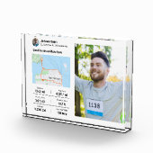 マラソン | Half Marathon 最高の Runner Photo Gift フォトブロック (右)