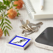 マラソンKeychain -青 キーホルダー (側面)