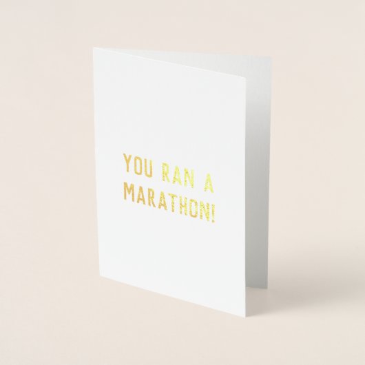 マラソ走ングおめでとうカード 箔カード (正面)