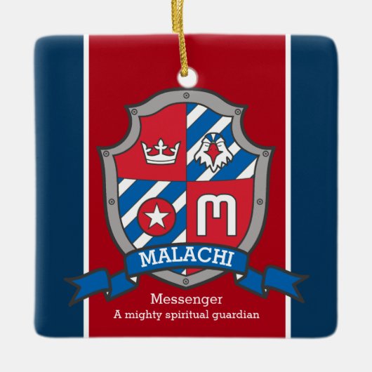 マラチの名前はクレストイーグルレッドカスタムの意味 セラミックオーナメント (正面)