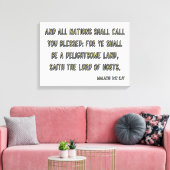 マラチ3:12聖書の聖句KJVウォールアート キャンバスプリント (インサイチュ (リビング))