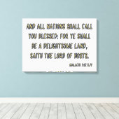 マラチ3:12聖書の聖句KJVウォールアート キャンバスプリント (インサイチュ (ウッドフロア))