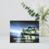 マラッカ海峡モスク、マラッカ、マレーシア ポストカード (スタンド正面)