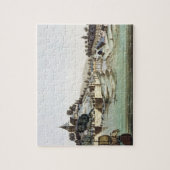 マラッカ、マレーシアのillustratiの港そして町 ジグソーパズル (縦)