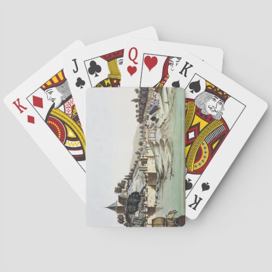 マラッカ、マレーシアのillustratiの港そして町 トランプ (裏面)