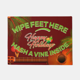 マラック&クアトロとハッピーホリデーカリブの ドアマット