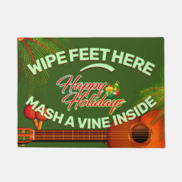 マラック&クアトロとハッピーホリデーカリブの ドアマット