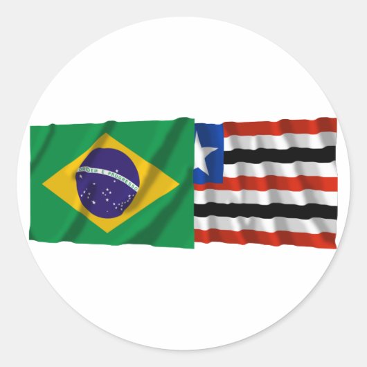マラナン・ブラジル国旗 ラウンドシール (正面)