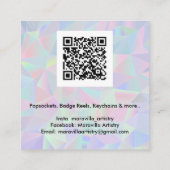 マラビラ工芸品 スクエア名刺 (裏面)