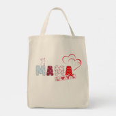 マラブバニートートバッグ – かわいいパッチワークハート トートバッグ (裏面)