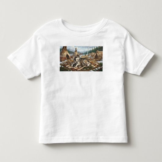 マラミュートの母バージョン1 トドラーTシャツ (正面)