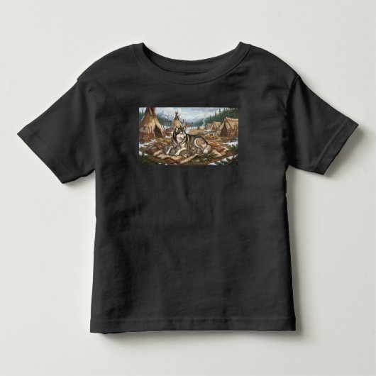 マラミュートの母バージョン2 トドラーTシャツ (正面)