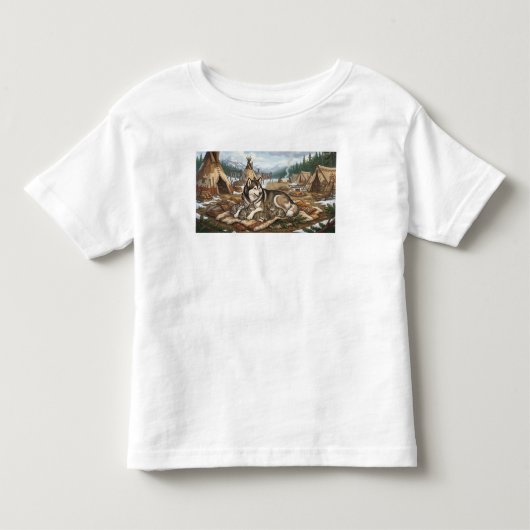 マラミュートの母バージョン2 トドラーTシャツ (正面)