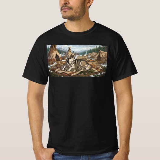 マラミュートの母バージョン2 Tシャツ (正面)