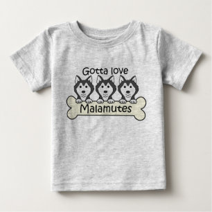 マラミュートを愛するために得られる ベビーTシャツ