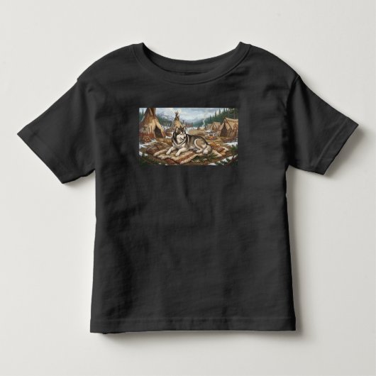 マラミュート原産地   トドラーTシャツ (正面)