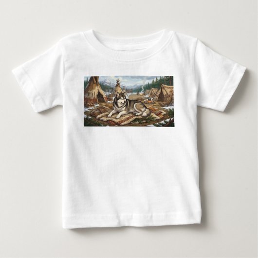マラミュート原産地 ベビーTシャツ (正面)