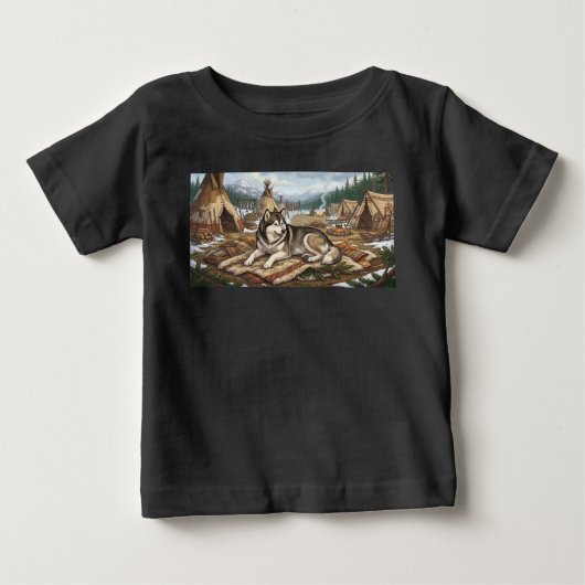 マラミュート原産地   ベビーTシャツ (正面)
