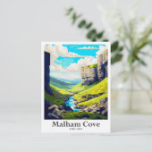 マラムイングランドアートヴィンテージトラベルイラストレーション ポストカード (スタンド正面)