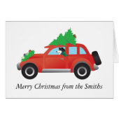 マラムートカークリスマスツリーを運転トップカード (正面横)