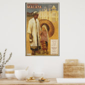 マラヤヴィンテージ旅行ポスターアドレトロプリント ポスター (キッチン)