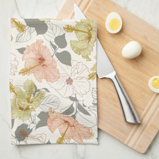 マラララニ・プアハイビスカス キッチンタオル (四つ折り)