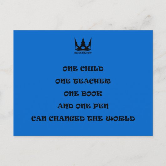 マララ(黒) ポストカード (正面)