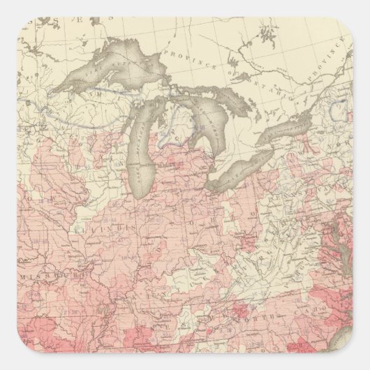 マラリアによる死亡、米国リトグラフ統計 スクエアシール (正面)