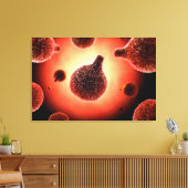 マラリアを引き起こすマラリア原虫概念像1 キャンバスプリント (インサイチュ (リビング))