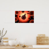 マラリアを引き起こすマラリア原虫概念像1 ポスター (キッチン)