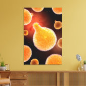 マラリアを引き起こすマラリア原虫概念像3 キャンバスプリント (インサイチュ (リビング))