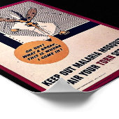 マラリア保の蚊が引き裂いた傷を直す ポスター (角)