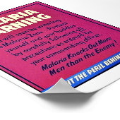 マラリア警告病 ポスター (角)