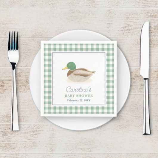マラルダックアヒルの国狩りベビーシャワー スタンダードカクテルナプキン